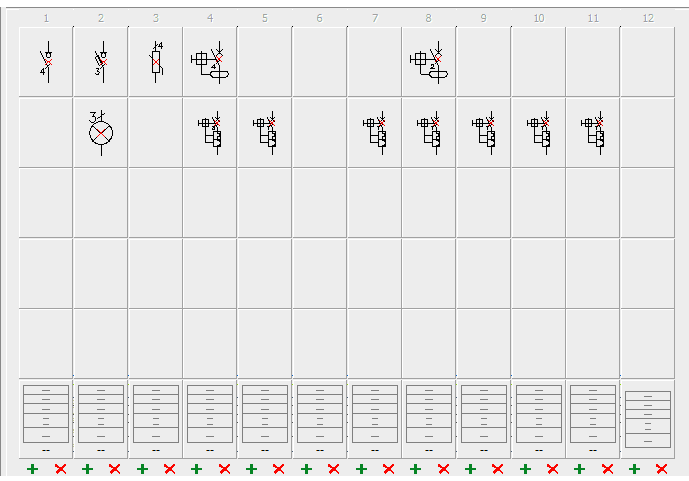 CADprofi Electrical scheme creator with switchgear fields and protective devices